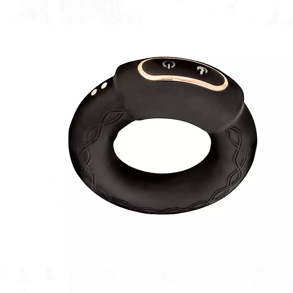 Cockpower Heat Up Couples Vibrating Silicone Cock Ring In Black